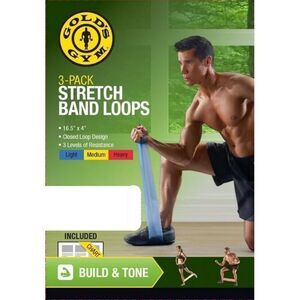 Gold's Gym 3-Pack Stretch Resistance Loop Band